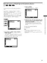 Preview for 27 page of Sony DAV-L8000 - Micro Satellite System Operating Instructions Manual