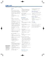 Предварительный просмотр 2 страницы Sony DAV-LF1 Specifications