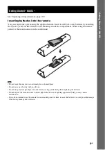 Предварительный просмотр 9 страницы Sony DAV-LF1H Operating Instructions Manual