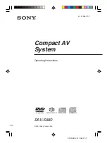 Sony DAV-S880 Operating Instructions Manual предпросмотр