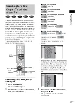 Предварительный просмотр 43 страницы Sony DAV-SB5000W Operating Instructions Manual