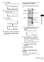 Предварительный просмотр 67 страницы Sony DAV-SB5000W Operating Instructions Manual