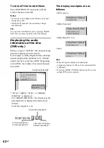 Предварительный просмотр 42 страницы Sony DAV-SC6 Operating Instructions Manual