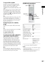 Предварительный просмотр 23 страницы Sony DAV-SC8 Operating Instructions Manual