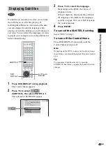 Предварительный просмотр 49 страницы Sony DAV-SC8 Operating Instructions Manual