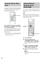 Предварительный просмотр 64 страницы Sony DAV-SR1 Operating Instructions Manual