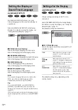 Preview for 72 page of Sony DAV-SR2 Operating Instructions Manual