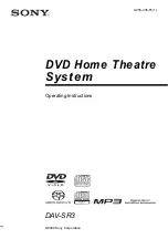 Предварительный просмотр 1 страницы Sony DAV-SR3 Operating Instructions Manual