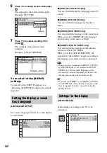 Предварительный просмотр 50 страницы Sony DAV-TZ100 Operating Instructions Manual