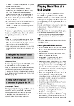 Preview for 61 page of Sony DAV-TZ100 Operating Instructions Manual