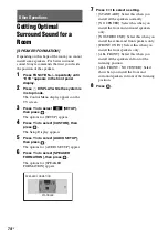 Предварительный просмотр 74 страницы Sony DAV-TZ100 Operating Instructions Manual