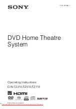 Sony DAV-TZ210 Operating Instructions Manual preview