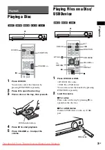 Предварительный просмотр 31 страницы Sony DAV-TZ210 Operating Instructions Manual