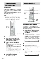 Preview for 76 page of Sony DAV X1 - Platinum DVD Dream Home Theater System Operating Instructions Manual