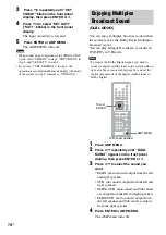 Предварительный просмотр 74 страницы Sony DAV X1G Operating Instructions Manual