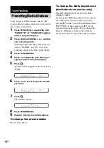 Preview for 62 page of Sony DAV-X1V - 5 Disc 2.1 Channel Platinum Dvd Dream System Operating Instructions Manual