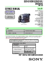 Sony DCR-DVD101 Service Manual preview