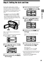 Preview for 23 page of Sony DCR-DVD103 Operating Manual