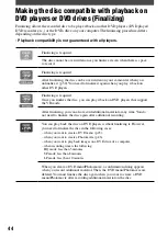 Preview for 44 page of Sony DCR-DVD103 Operating Manual