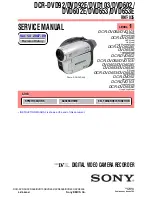 Sony DCR-DVD103 Service Manual preview