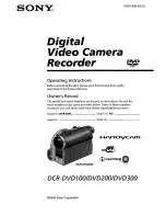 Preview for 1 page of Sony DCR-DVD200 - Dvd Handycam Camcorder Operating Instructions Manual