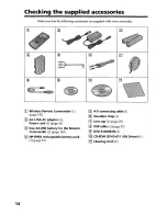 Preview for 14 page of Sony DCR-DVD200 - Dvd Handycam Camcorder Operating Instructions Manual