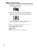 Preview for 56 page of Sony DCR-DVD200 - Dvd Handycam Camcorder Operating Instructions Manual