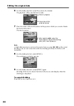 Предварительный просмотр 88 страницы Sony DCR DVD301 - 1MP DVD Handycam Camcorder Operating Instructions Manual