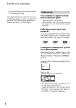 Preview for 6 page of Sony DCR DVD505 - 4MP DVD Handycam Camcorder Operating Manual