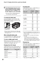 Preview for 22 page of Sony DCR DVD505 - 4MP DVD Handycam Camcorder Operating Manual