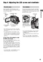 Preview for 25 page of Sony DCR DVD505 - 4MP DVD Handycam Camcorder Operating Manual