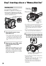 Preview for 28 page of Sony DCR DVD505 - 4MP DVD Handycam Camcorder Operating Manual