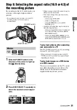 Preview for 31 page of Sony DCR DVD505 - 4MP DVD Handycam Camcorder Operating Manual