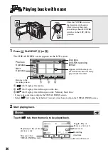 Preview for 36 page of Sony DCR DVD505 - 4MP DVD Handycam Camcorder Operating Manual