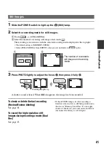 Preview for 41 page of Sony DCR DVD505 - 4MP DVD Handycam Camcorder Operating Manual