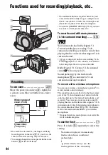 Preview for 44 page of Sony DCR DVD505 - 4MP DVD Handycam Camcorder Operating Manual