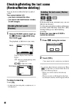 Preview for 48 page of Sony DCR DVD505 - 4MP DVD Handycam Camcorder Operating Manual