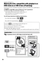 Preview for 54 page of Sony DCR DVD505 - 4MP DVD Handycam Camcorder Operating Manual