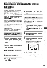 Preview for 61 page of Sony DCR DVD505 - 4MP DVD Handycam Camcorder Operating Manual