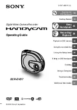 Sony DCR DVD7 - DVD Handycam Camcorder Operating Manual preview