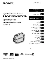 Sony DCR-DVD710 - Dvd Digital Handycam Camcorder Operating Manual preview