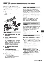 Preview for 81 page of Sony DCR DVD808E - Handycam - Camcorder Operating Manual