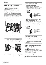 Предварительный просмотр 22 страницы Sony DCR-HC1000 - Digital Handycam Camcorder Operation Manual