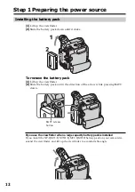 Preview for 12 page of Sony DCR-HC15 Operation Manual