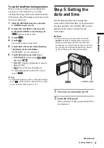 Предварительный просмотр 17 страницы Sony DCR-HC20 - Digital Handycam Camcorder Operation Manual