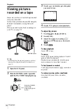 Предварительный просмотр 34 страницы Sony DCR-HC20 - Digital Handycam Camcorder Operation Manual