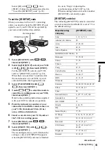 Предварительный просмотр 65 страницы Sony DCR-HC20 - Digital Handycam Camcorder Operation Manual