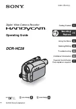 Sony DCR-HC28 - Minidv Handycam Camcorder Operating Manual preview