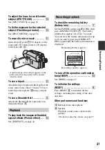 Preview for 27 page of Sony DCR-HC28 - Minidv Handycam Camcorder Operating Manual