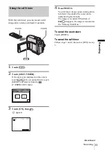 Preview for 33 page of Sony DCR-HC30 - Handycam Camcorder - 680 KP Operation Manual